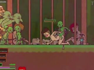 Captivity &vert; etapa 3 &vert; desnudo hembra survivor fights su camino a través de apasionada goblins pero fails y consigue follada duro deglución liters de corrida &vert; hentai juego gameplay p3