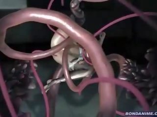 Furioso 3d tentáculos bateu um querido porca