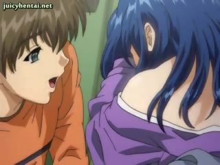 Busty Anime babe Gets Sperm